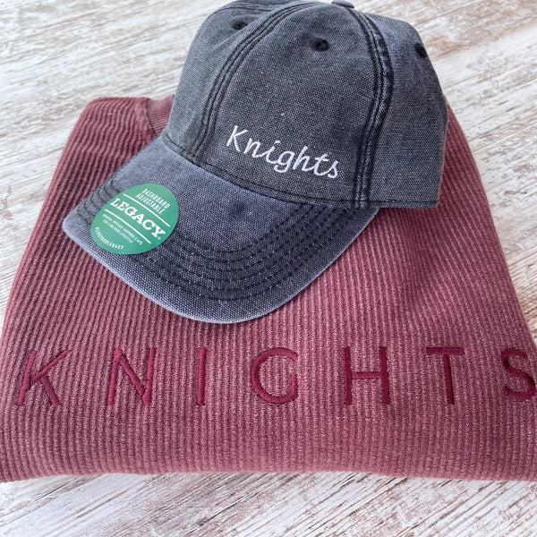 Knights Embroidered Vintage Distressed Hat