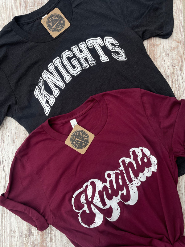Black Knights Vintage Print T-Shirt