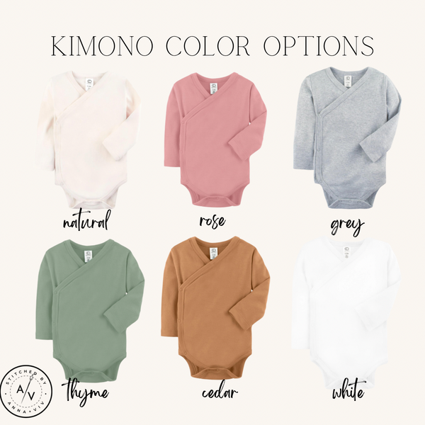 Personalized Classic Kimono Bodysuit - Long Sleeve